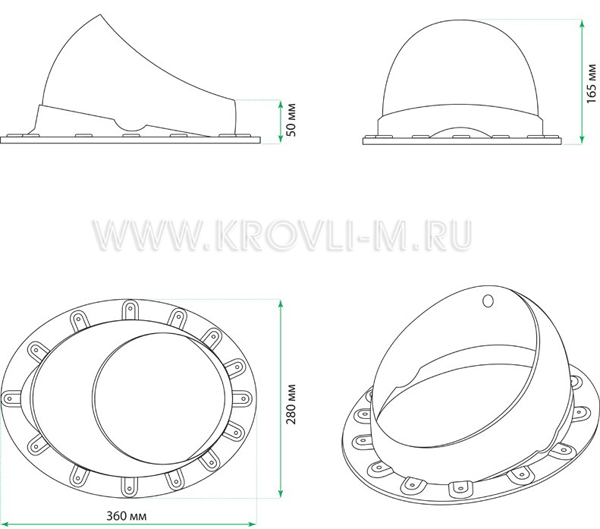 Krovent Base-VT Seam 125/150